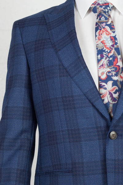 Gib Blue w/Red Blanket Check Suit