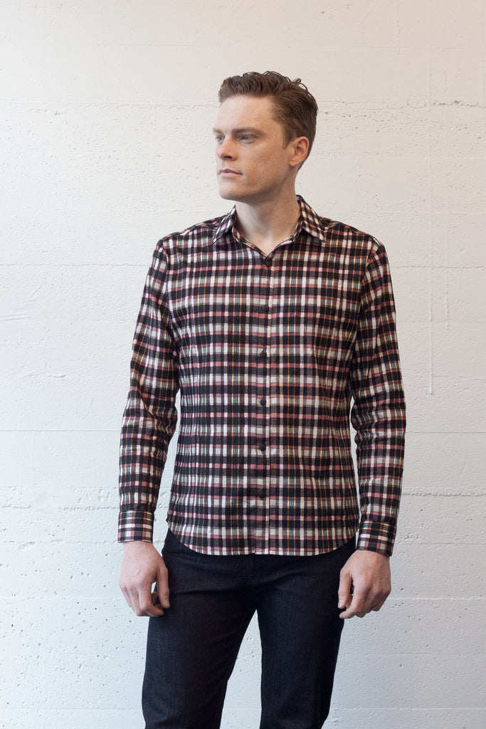Tux Shirt Chocolate Check