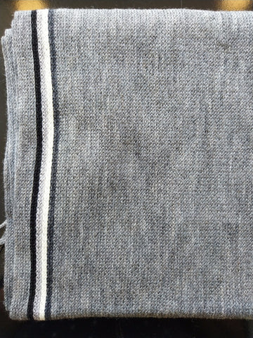 Scarf Wool Blue Multi Stripe