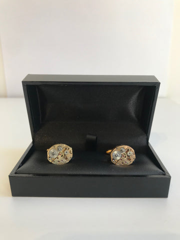 Cufflinks Cogs Oval Gold