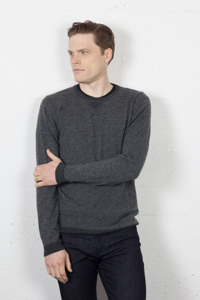 Fine Stripe Crew Neck
