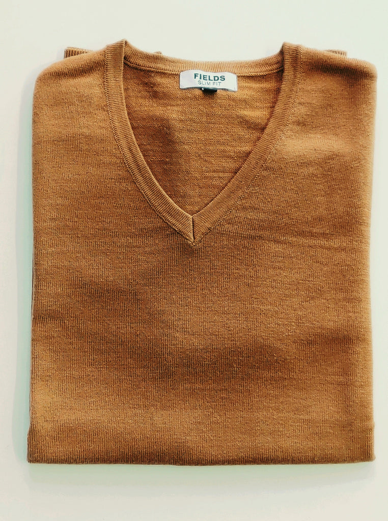 Fields V Neck Camel