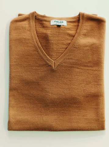 Fields V Neck Camel