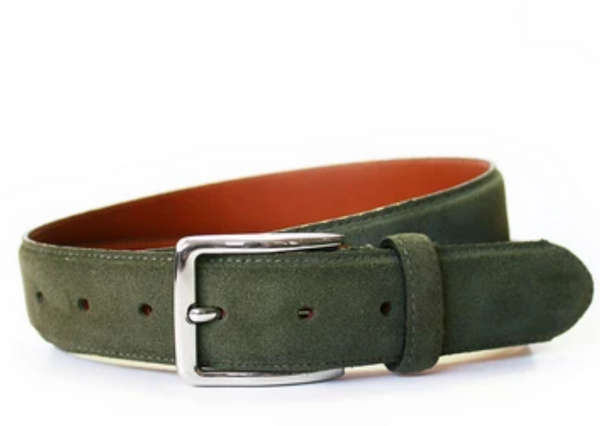 Dress Belt Suede Olive