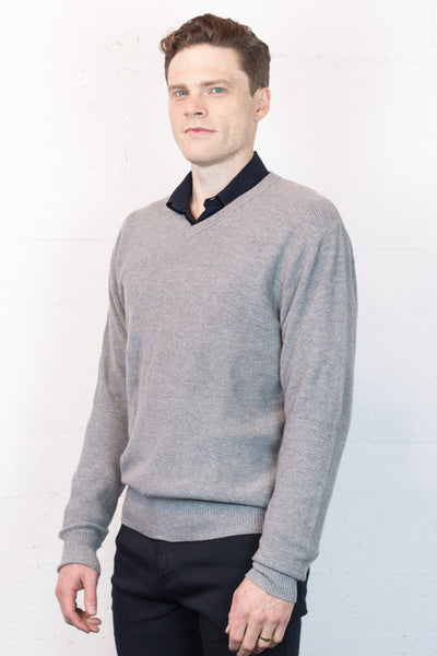 B&L Knit V Neck Marl