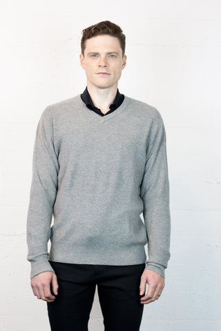 B&L Knit V Neck Marl
