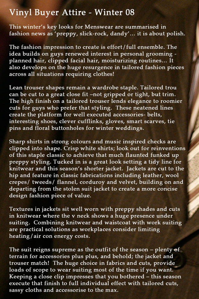 Vinyl Buyer Attire - Winter 08