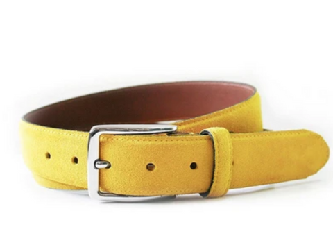 Dress Belt Suede Golden